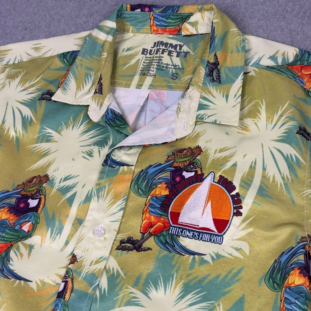 Jimmy Buffett 2014‎ This Ones For You Tour Size Small Hawaiian Shirt Collared